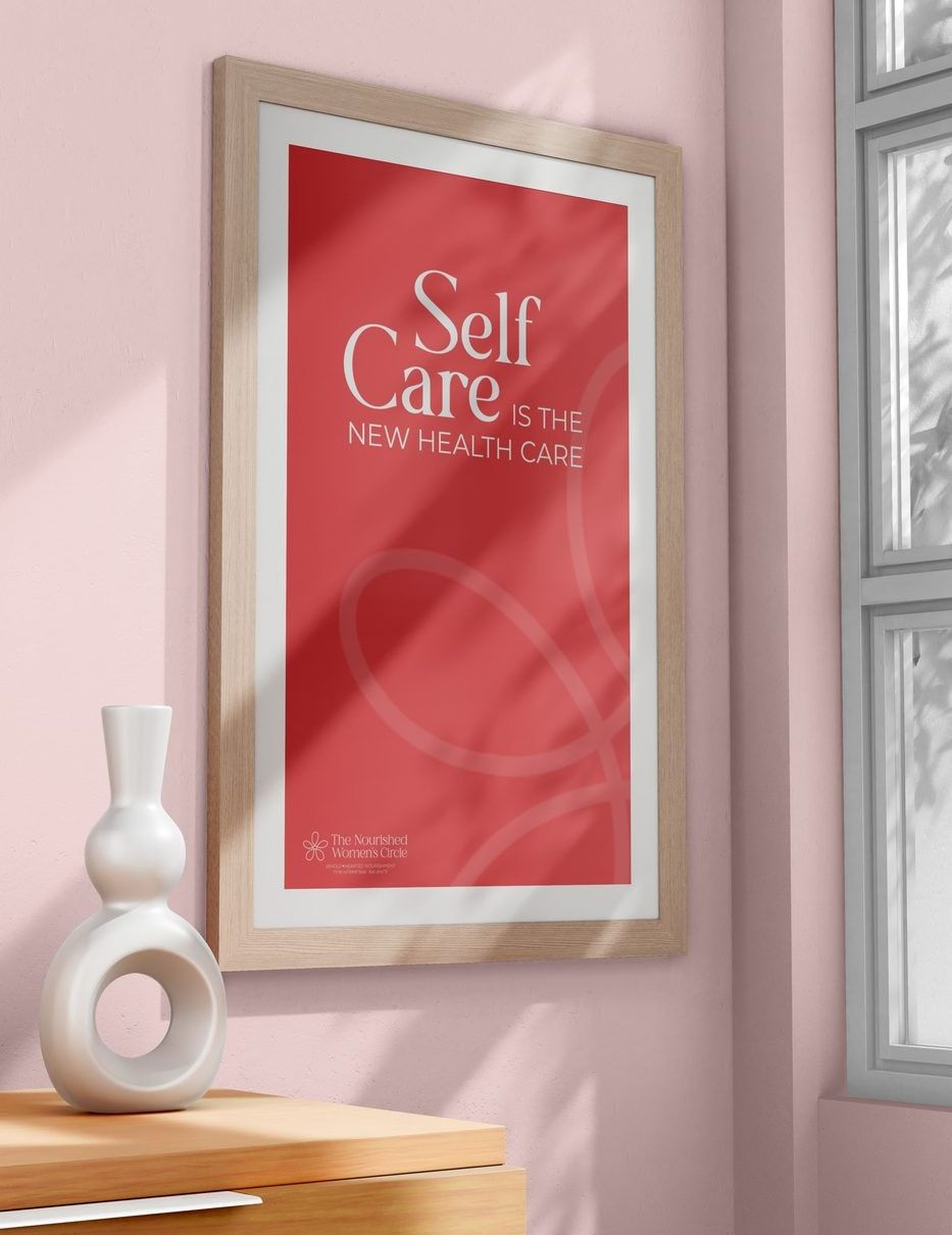 The Nourished Women’s Circle brand identity applied